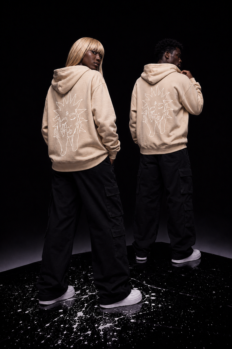 BOHEMIEN Desert Sand 3D BOX LOGO Hoodie — Made in Italy